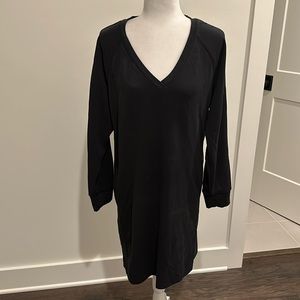 Athleta Petite V Neck Sandwash Dress Sz LP